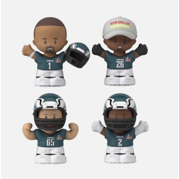 2 New Little People NFL Eagles Super Bowl Champions Kelly Green Sets Sealed - Picture 4 of 15